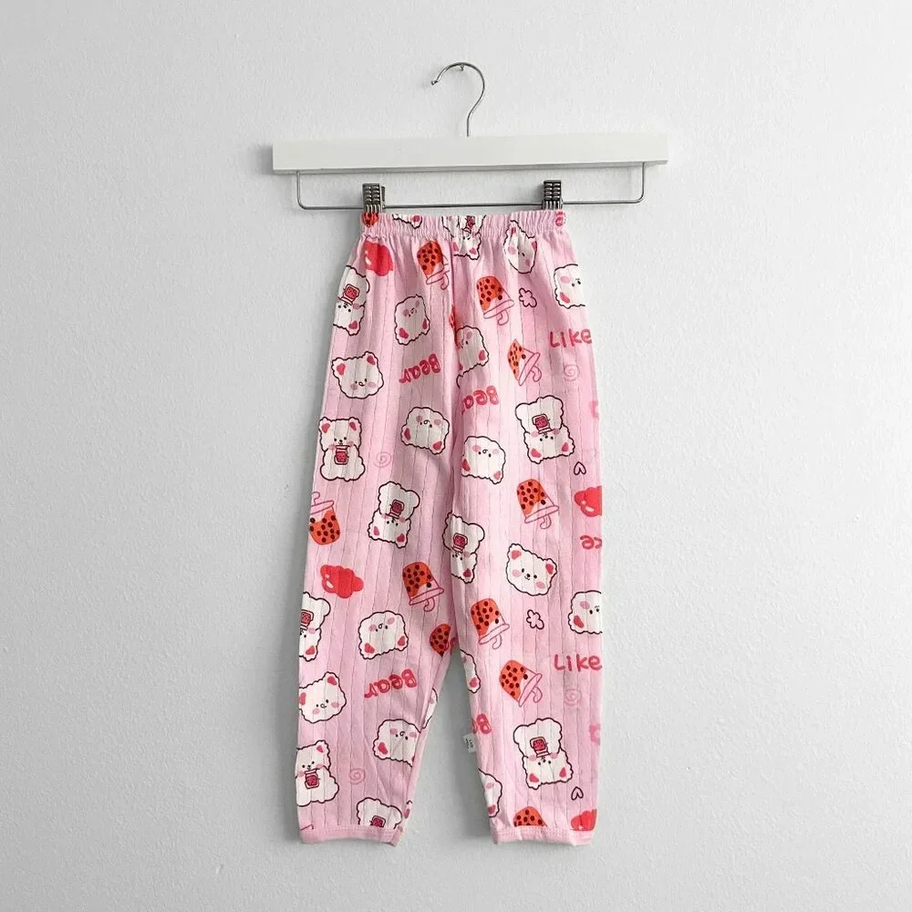 NWT Cute Girls Sleep N' Play Short Sleeve Top & Pants Pajamas Set Bear & Boba 4T